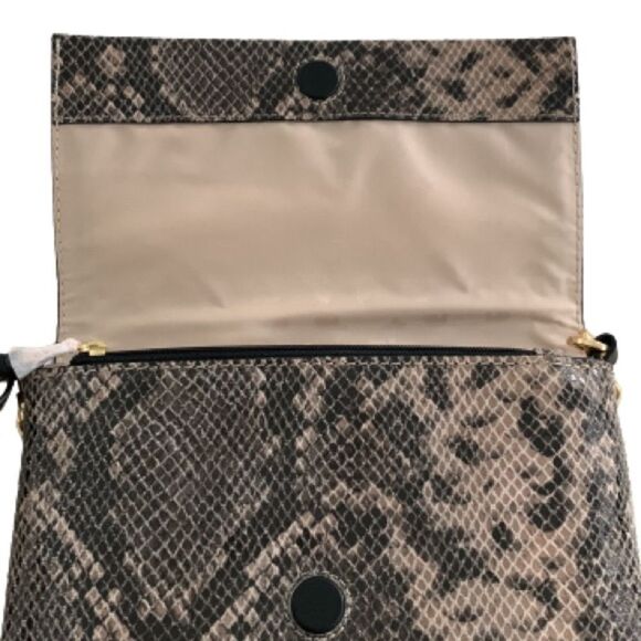 Radley London Lexington Small Flapover Snake Print Chain Leather Crossbody NWT - Picture 9 of 14